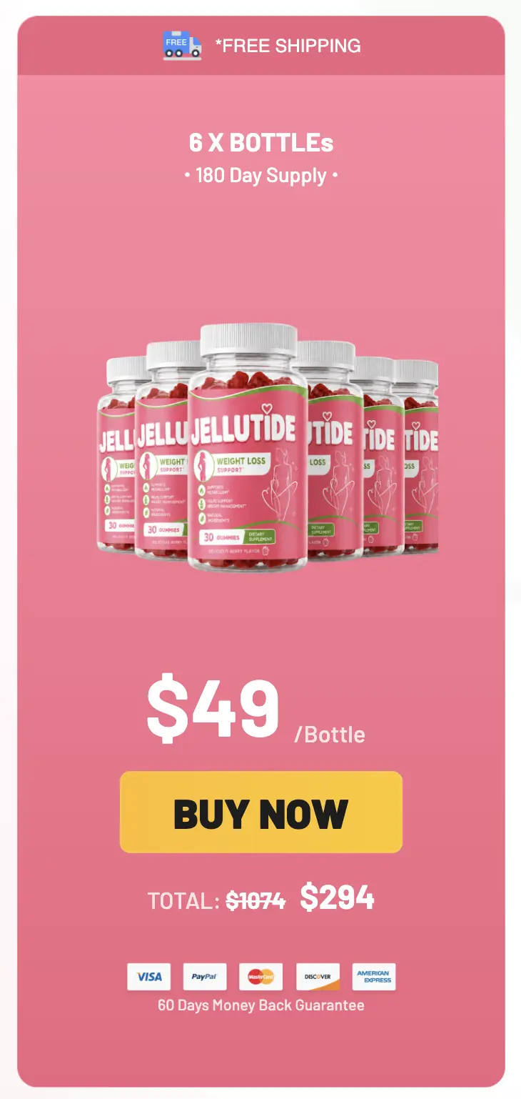 JelluTide 6-bottle 180-day best value bundle